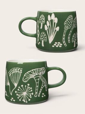 New Green Mushroom Pattern Ceramic Mug - Home Dining
